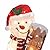 LuxenHome 3.5FT Lighted Snowman Outdoor Christmas Decorations, Light Up Snowman Holding Let It Snow Sign Christmas Decor, Xmas Decorations Outdoor, Indoor for Porch, Lawn Holiday Display