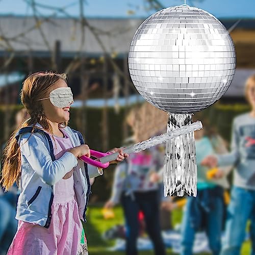 Aoriher HS-AORIHER-2076 Disco Party Piñata 80S 90S Roller Skating Piñata Mirror Disco Ball Piñata Hip Hop Skate Party Piñata Stick Mask Confetti thumb #6