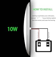 Vista 4 de Luces LED de 12 voltios de 7 pulgadas CC 12/24 V 10 W Downlight 5500-6500K blanco brillante cúpula redonda cámper RV luces interiores de techo LED