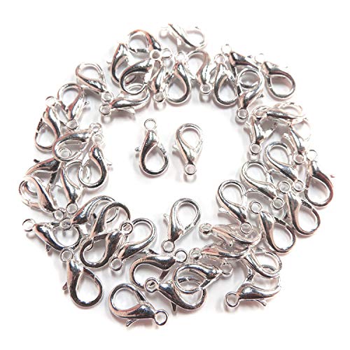 【BEAUTY PLAYER】カニカン シルバー 80個セット 16mm メガネチェーン マスクチェーン グラスチェーン ネックレス ブレスレット アンクレット 金具 留め具 アクセサリー ストラップ パーツ ハンドメイド DIY材料 (16mm シルバー)