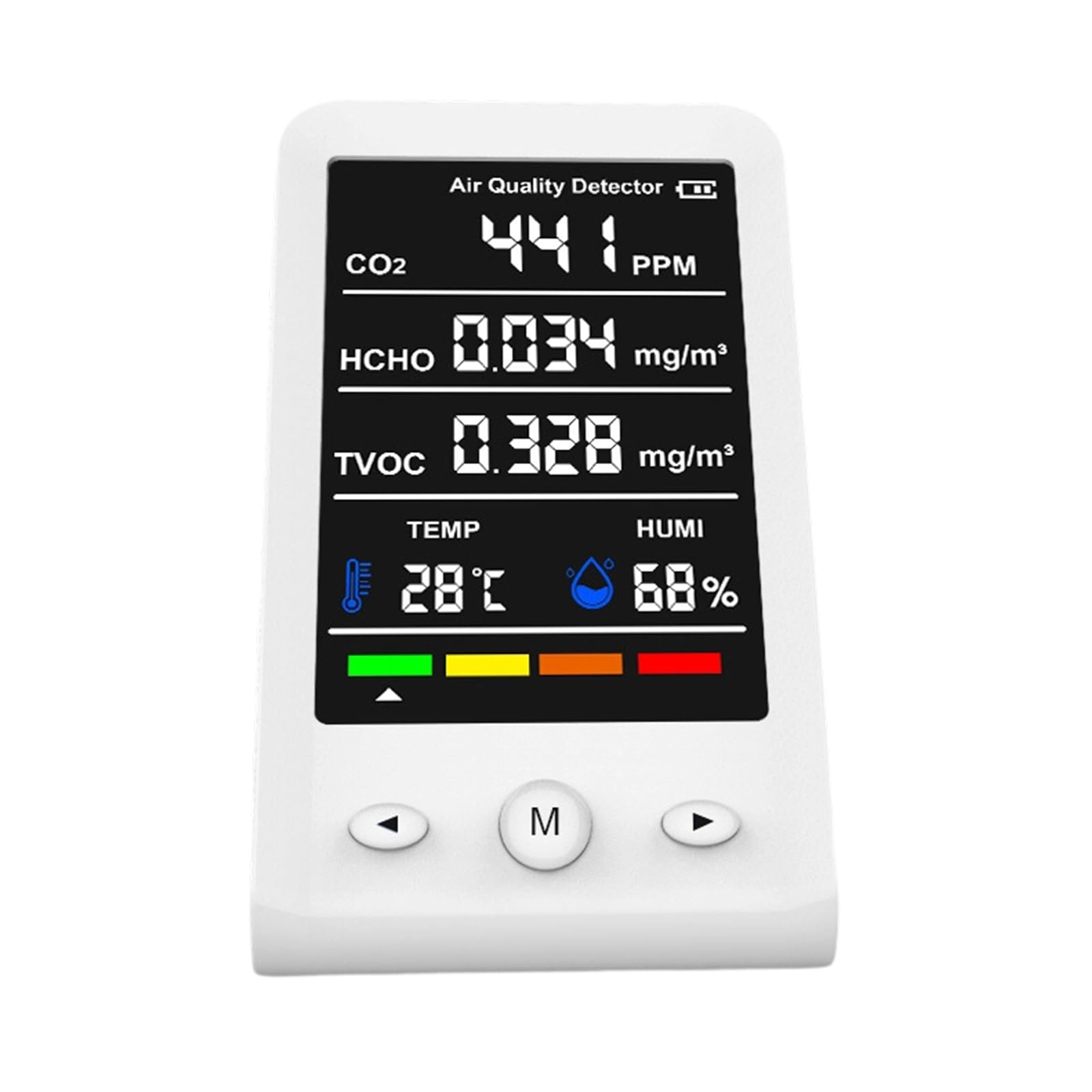 Easy to Use Multiple Analysis Device with Realtime Detection for Formaldehyde Carbon Dioxide Temperature Humidity Led Display Air Tester