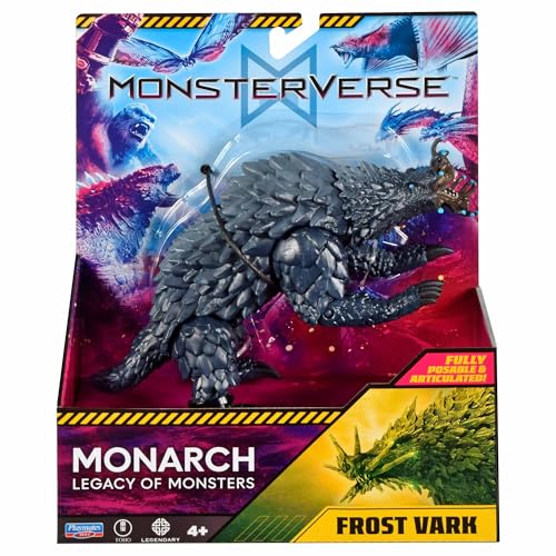 MonsterVerse Monarch Official Frost Vark 5-Inch Action Figure Series-Inspired Kaiju Titan from Godzilla x Kong Universe Highly Detailed Collectible Toy for Kids & Fans Ages 4+