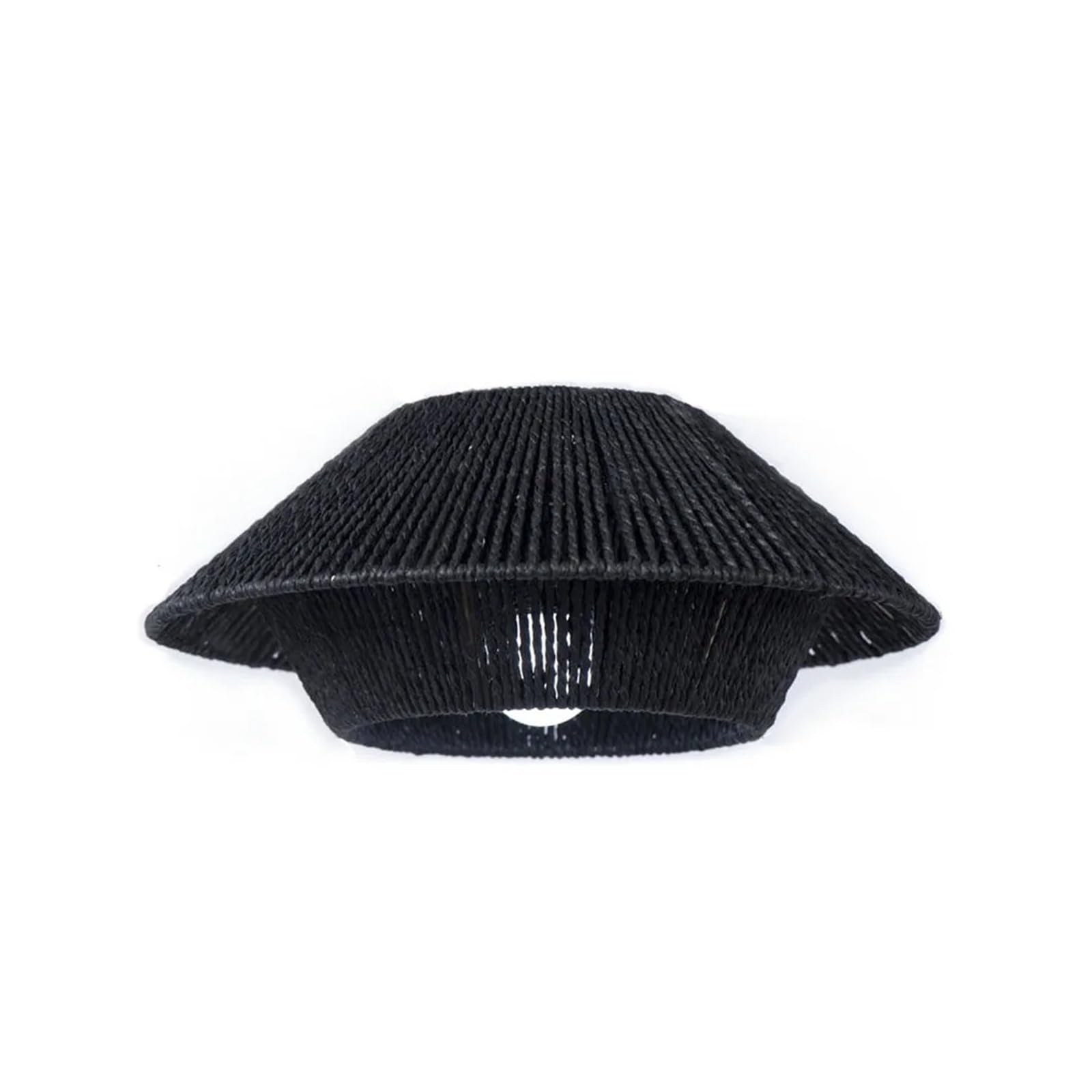 Luxemetals Black Vintage Hand-Woven Paper Ceiling Light Shade For E27 Socket(Black)