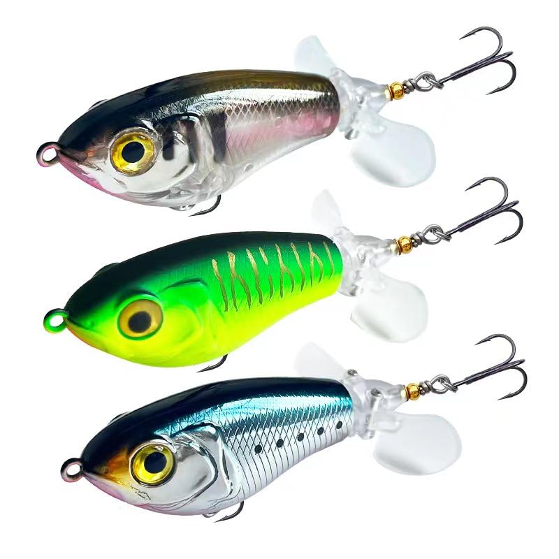 Top Water Fishing Lures - Irresistible Floating Lure for bass's-catfish's-pike's-salmon's- Unique Design, Splashing Action - Perfect Fishing Gift for Men