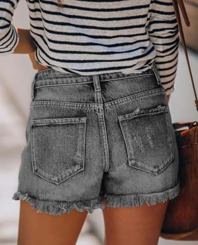Image of CHICZONE Womens Mid-High Waisted Stretchy Denim Jean Shorts