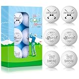 Outus 6 Pcs Funny Golf Balls Gift, Black, White, Wedding Officiant