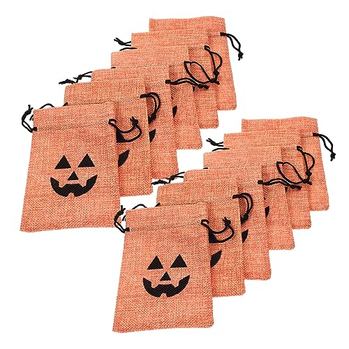Amosfun 1 Juego Bolsas De Galletas Bolsa De Dulces De Calabaza De Halloween Bolsas De Golosinas De Halloween Decoraciones De Halloween Para Interiores De Imitación Orange 50 Pcs
