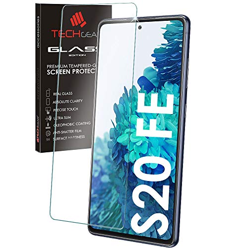 TECHGEAR GLASS Edition Compatible with Samsung Galaxy S20 FE Tempered Glass Screen Protector Cover [2.5D Round Edge] [9H Hardness] [Crystal Clarity] [Scratch-Resistant] [No-Bubble]