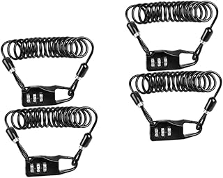 BESPORTBLE 4 Pcs Cable Lock Scooter Safety Lock Bike Cable Lock Bike Code Lock Combination Bike Lock Helmet Locks for Motorcycles Bicycles Security Cable Lock Bicycles Code Lock Socket Number