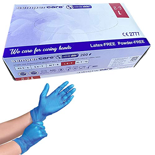 Gants jetables en vinyle nitrile bleus pour entretien maison