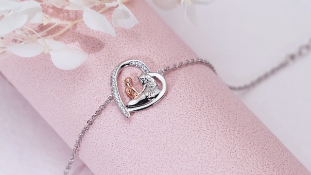 YAFEINI Bracciale Donna Con Cavallo In Argento 925 | Gioiello Ipoallergenico Per Amanti Dei Cavalli | Ciondolo A Forma Di Cavallo 16x17.7 Mm