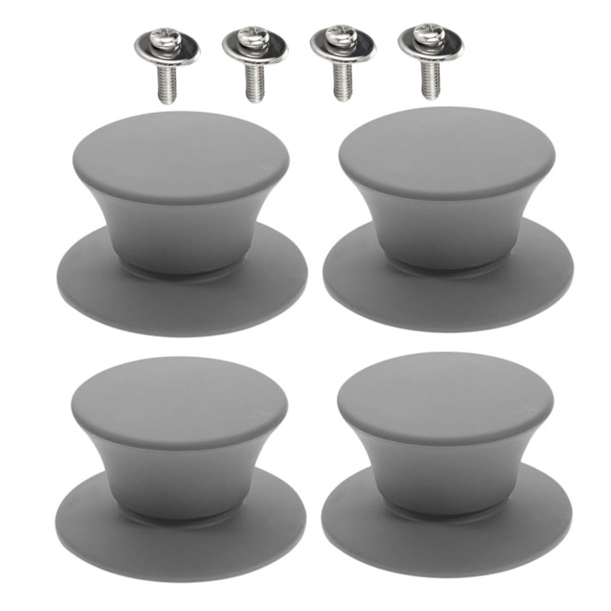 IMIKEYA 4 Set Coperchio Pentola in Silicone Coperchio Della Della Pentola Maniche Di Pentole Da Cucina Copertura Del Manico Della Ferro Da Stiro Grey 4 Pezzi * 4