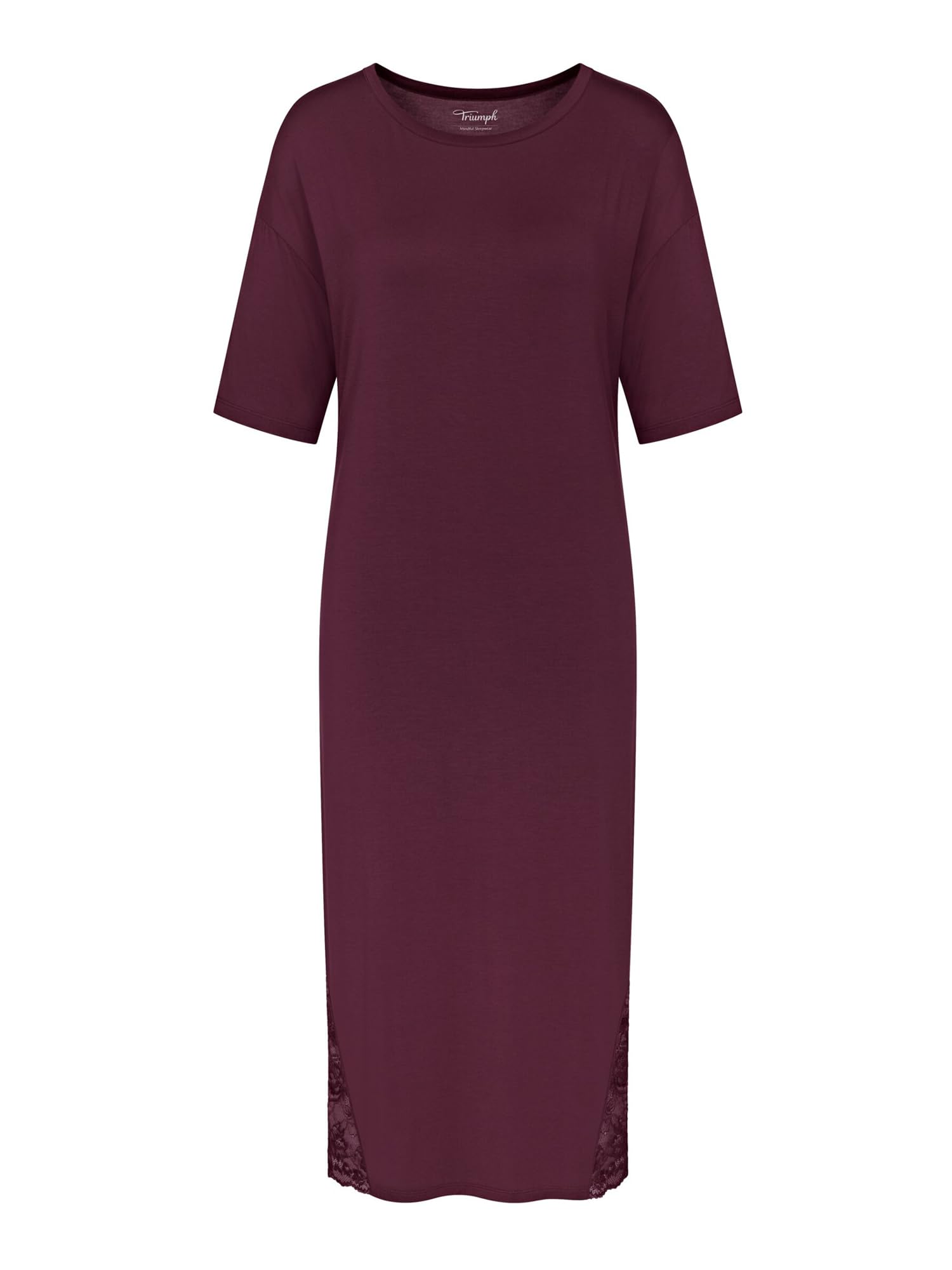 Triumph Women's Deep Burgundy Timeless Sensuality Ndk Ssl Nightgown, 14