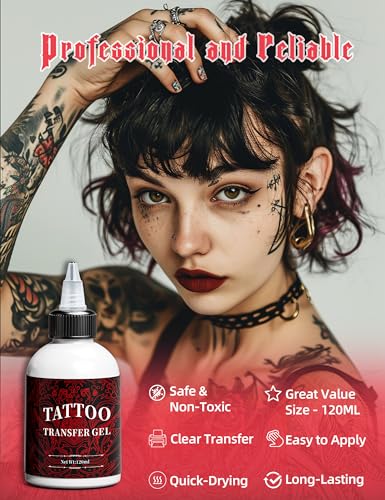 Phomemo Tattoo Transfer Gel, Stencil Stuff for Tattoo Artists & Tattoo Beginners, Tattoo Supplies for Tattooing, 4 Ounce - Image 3