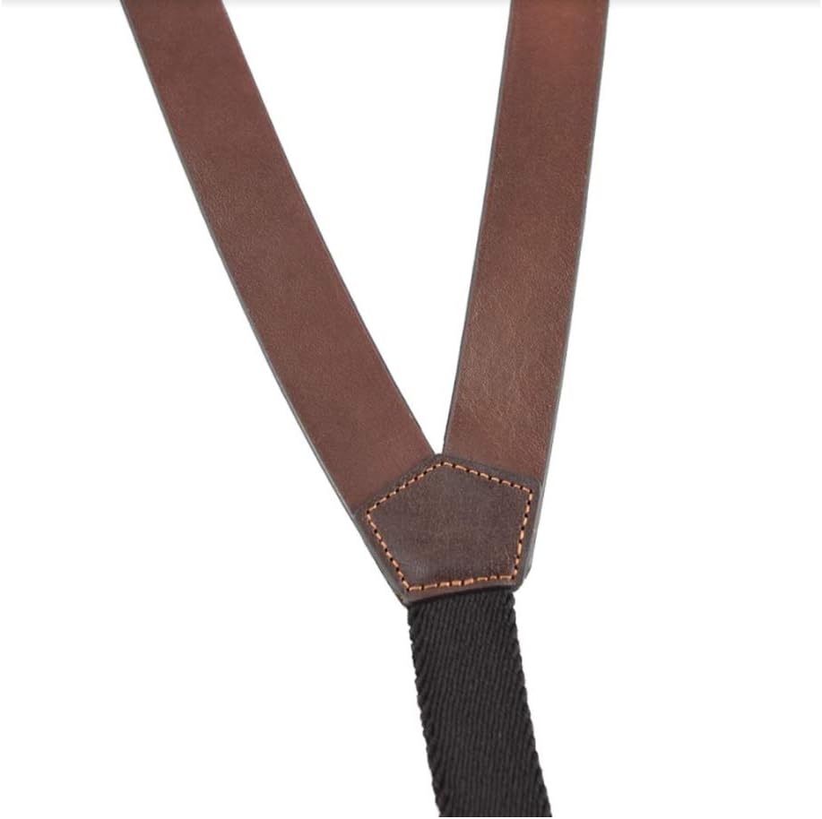 Nocona Belt Co. mens Bullet Concho Gallus Genuine Leather Suspenders - Image 4