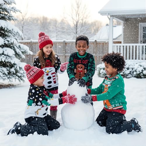 Image of IFFEI Ugly Christmas Sweater for Women Men Kids Family Matching Pullover
