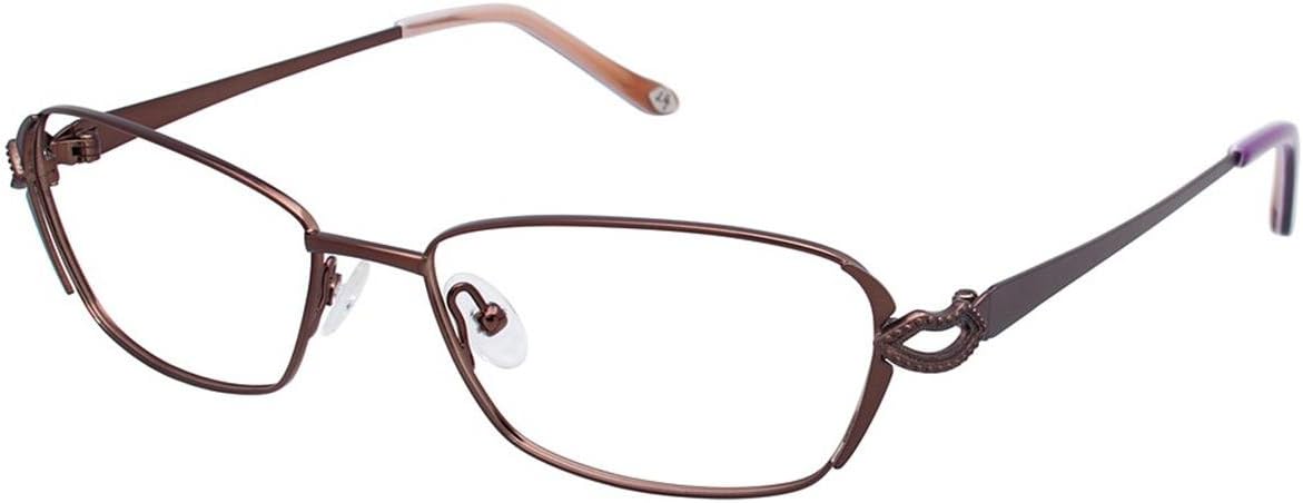 Lulu Guinness Women's Optical Eyeglasses L754 Brown Size 52