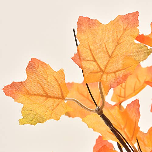 Lvydec Lighted Artificial Fall Maple Tree Clearance, 23-Inch Battry Operated Tabletop Autumn Tree For Home Festival Decoration, Warm White Light #TOP5