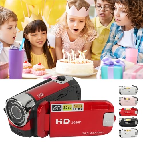 Caméra vidéo HD pour vlog de vacances avec lumière d'appoint intégrée