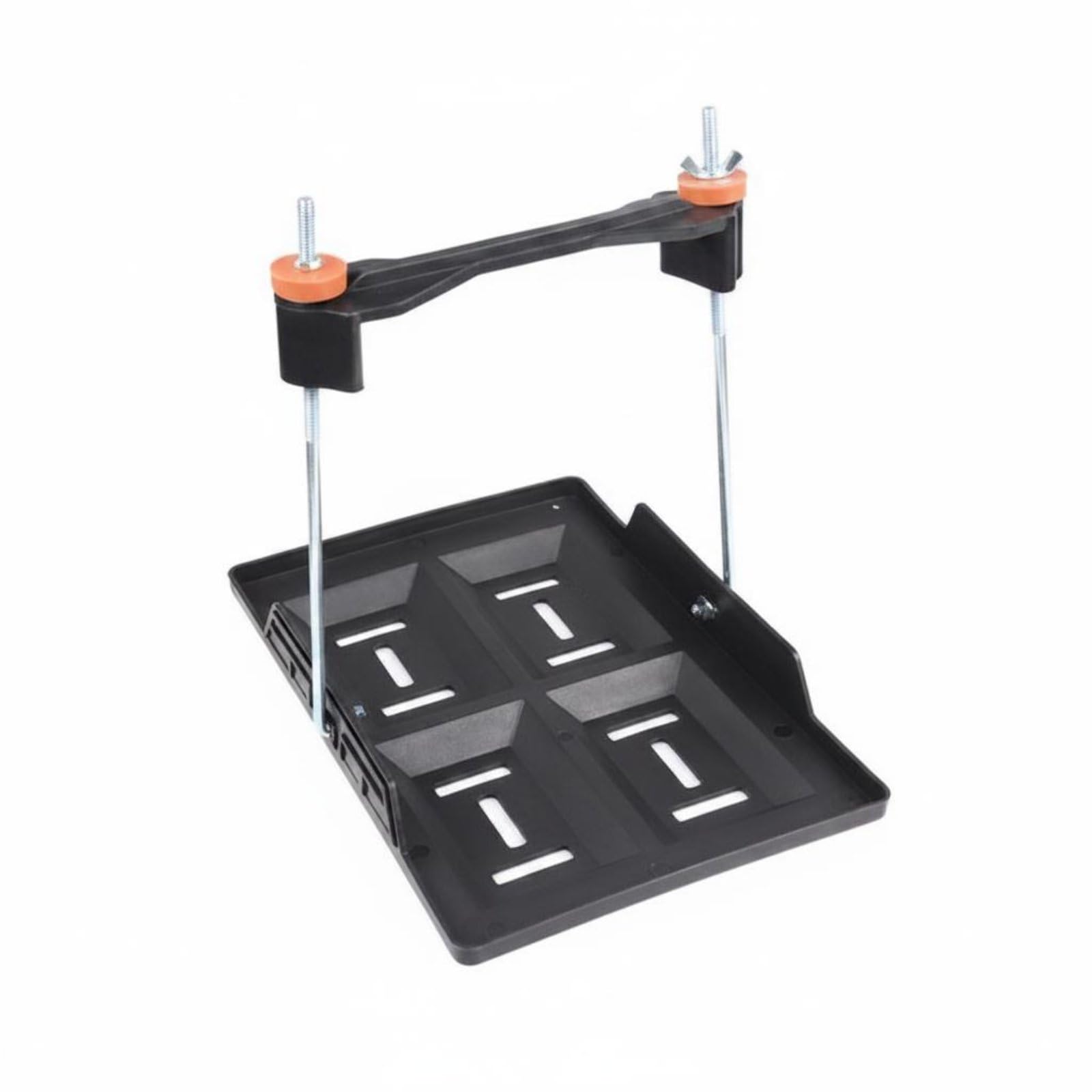 Adjustable Rods Car Battery Tray Kit Stable Car Battery Tray Bracket Heavy Duty Vehicle Accessory Sturdy for RV, Boat, Small Tray Bracket-image-12
