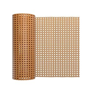 16″ x13FT Plastic Rattan Cane Webbing, Woven Open Mesh Cane Net Roll for DIY Caning Furniture Decor Projects: Chair, Cabinet, Ceiling and Door(158×16 in)