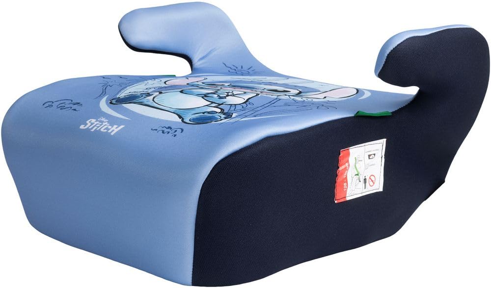 Fotelik dziecięcy Disney Stitch i-Size ECE R129, 126-150 cm, 22-36 kg, 6-12 lat, grupa 3, lekki i łatwy do przenoszenia - zdejmowany i zmywalny