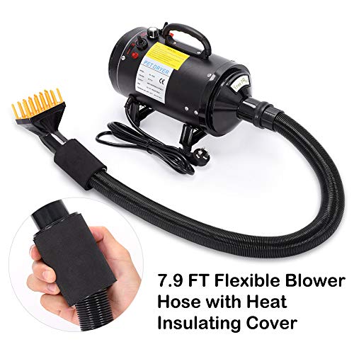 Free Paws Pet Dryer 4.0 HP 2 Speed Adjustable Heat Temperature Pet Dog Grooming Hair Dryer Blower Professional with 5… - Image 4