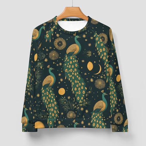 Skull Leaves Men's Loose Crew Neck Sweatshirt for Daily Sports Home Autumn Winter3