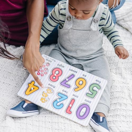 Melissa & Doug Lift & See Numbers Wooden Peg Puzzle - 10 Pieces - FSC Certified - image 2