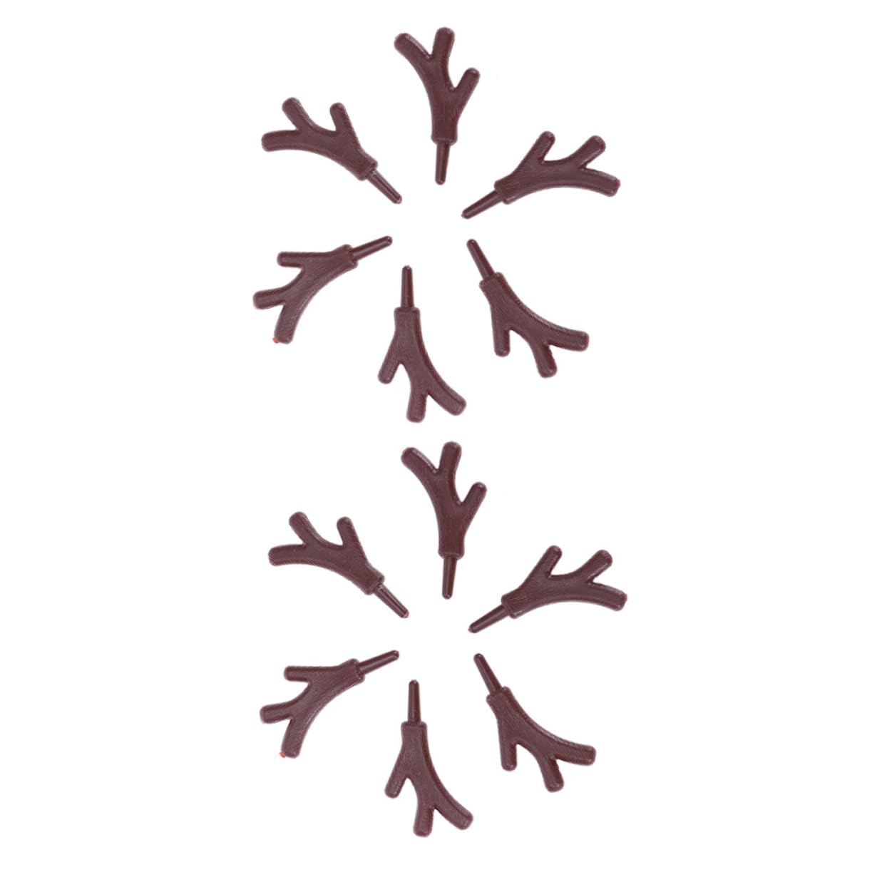 NUOBESTY 3 Sätze Ast Geweih Zweiggeweihe Selber Machen Schneemann Diy Verzierung Weihnachtsschneemannaufkleber Bausatz Weihnachtsfensteraufkleber Rentiergeweih Brown Plastik 120 Stück * 3