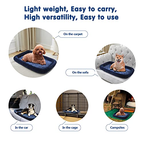 Kumihon Luxurious Cat Bed Mat (29.1'' X 18.9''), Dog Crate Bed Soft Plush Pet Cushion Pet Pillow Bed Washable, Non-Slip Crate Dog Bed Crate Mat Pet Bed For Cats, Small&Medium Dogs #TOP5