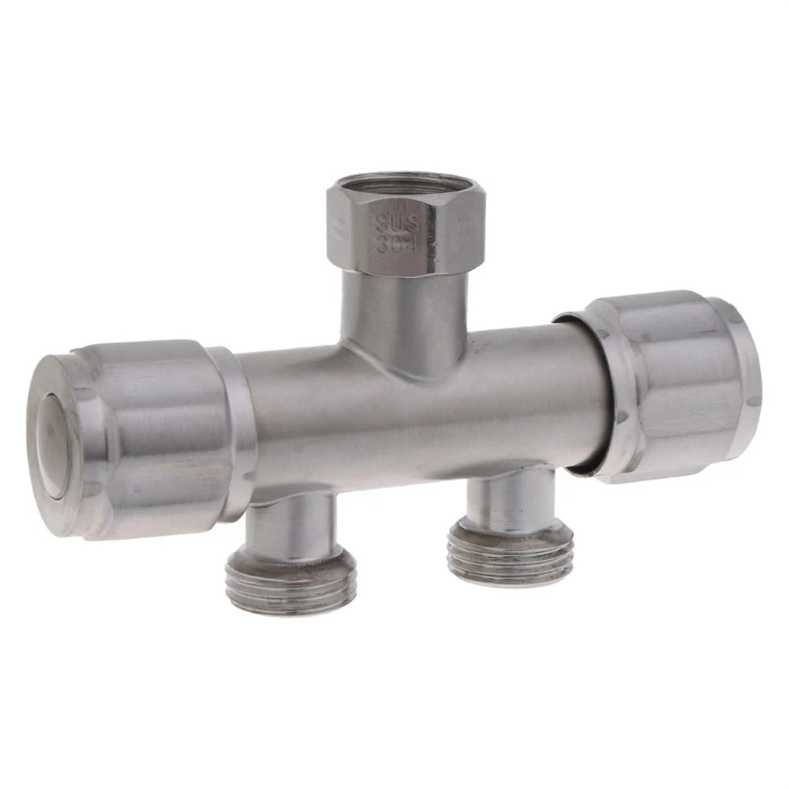 Grifo divisor de doble control de ángulo para conectar dos salidas de agua sin obras en casa