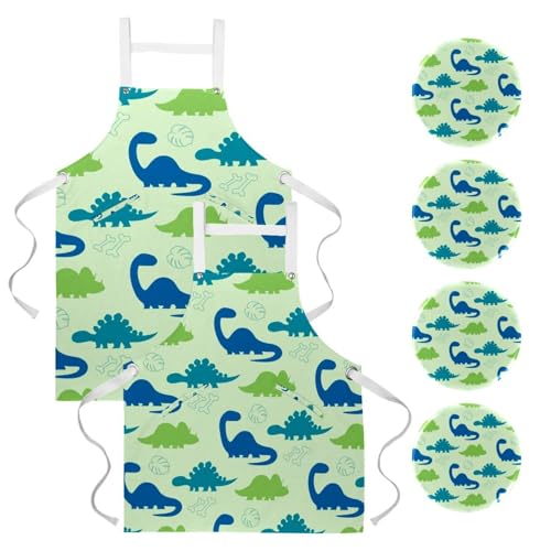 Tablier de cuisine restaurant et pâtisserie à motif os de dinosaure