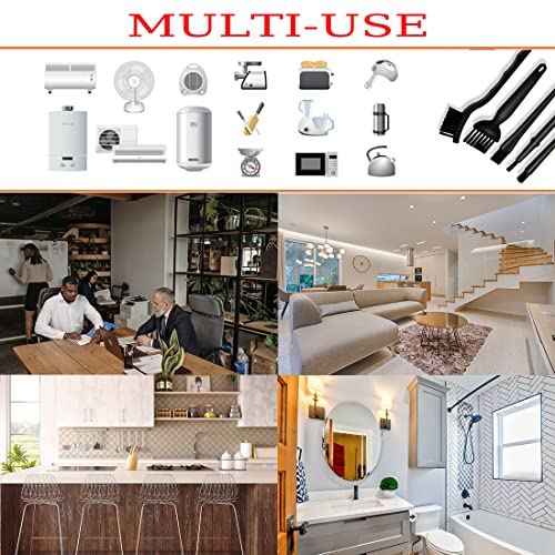 Elane 6 Pcs Small Portable Plastic Handle Nylon Anti Static Brushes Brush Kit Multi-Use For Computer,Car Seat,Keyboard,Home #TOP5