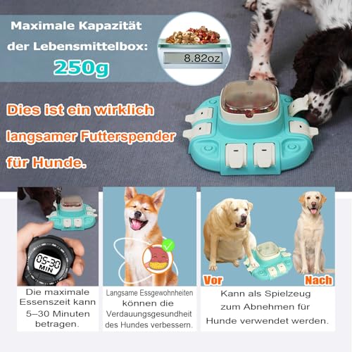 XIUWOUG Hundespielzeug Intelligenz – Langsamer Futterspender, Interaktives Hundespielzeug Gegen Langeweile, Futterball & Intelligenzspielzeug für Große & Mittelgroße Hunde