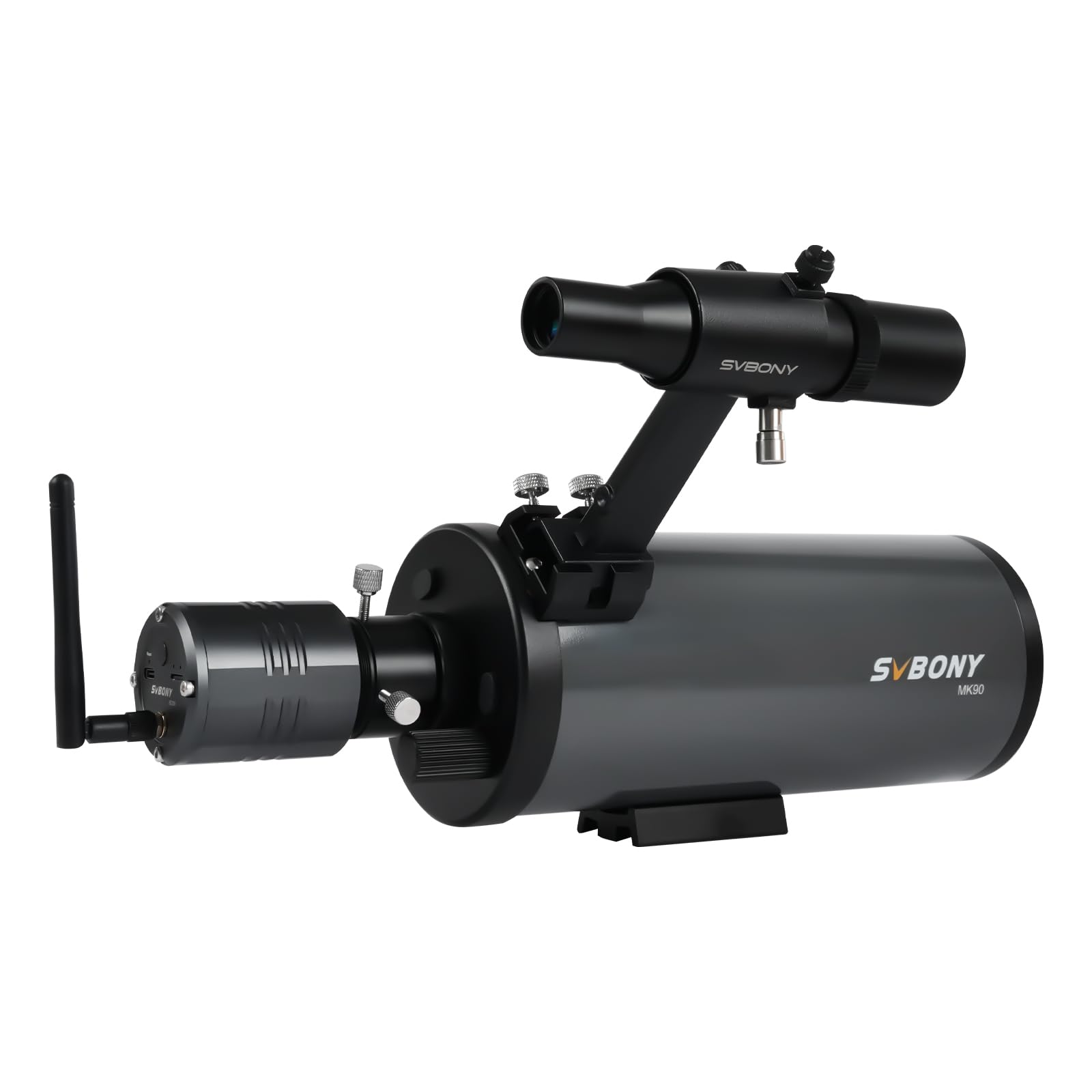 SVBONY MK90 90mm Maksutov Telescope Kit, Compact and Lightweight, Higher Contrast, f/13.9 OTA with WiFi Telescope Camera and Finderscope for EAA Astrophotography, Moon/Planetary Photography