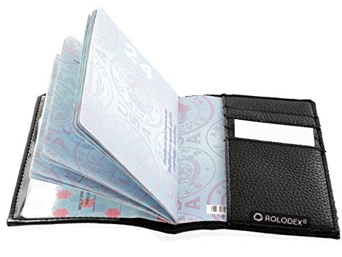 ROLODEXLow Profile Passport Folio, Black (76660)
