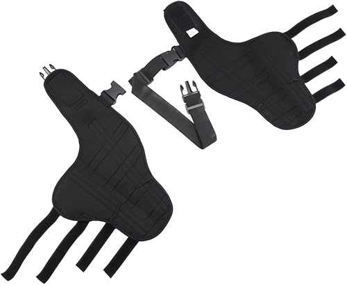 Miniatura 3 de Rodillera ajustable para perro con doble pierna trasera con bisagras de metal soporte flexible y cinturones de seguridad reflectantes, soporte para