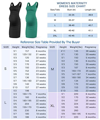 Rnxrbb MATERNITY DRESS-01-BLACK-M Women Summer Sleeveless Maternity Dress Pregnancy Tank Scoop Neck Mama Clothes Casual Bodycon Clothing,Black M thumb #3