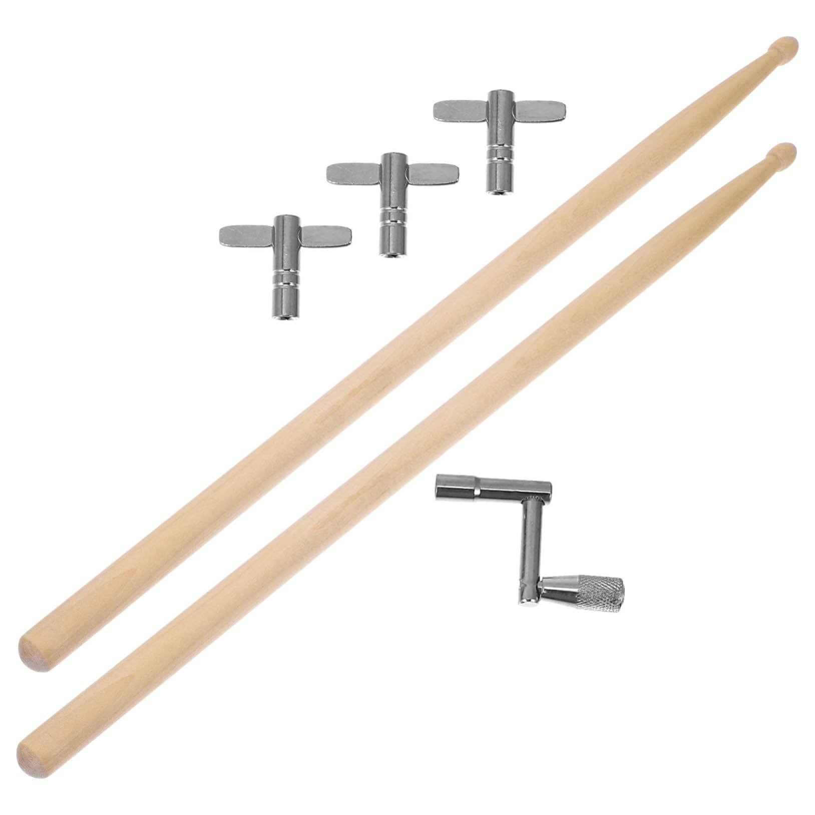 Milisten 1 Set Drum Tuner and Stick Tool Compact Drum Key with Drumsticks for Easy Adjustments for Drummers and Percussionists Convenient Accessory for