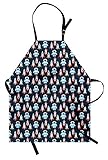 Lunarable Cosmic Apron, Skyrockets Astronaut Solar System Astronomy, Unisex Kitchen Bib with Adjustable Neck for Cooking Gardening, Adult Size, Petrol Blue Multicolor