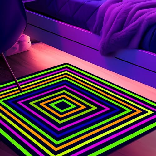 Tapete Neon Duraaamo 99x99 cm Antideslizante Fluorescente miniatura 1