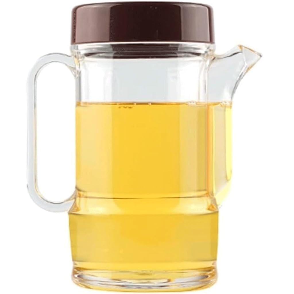 OZLMBERN Bring An Oil Pot Kitchen Household Plastic Acrylic Oil Bottle Seasoning Soy Sauce Vinegar Oil Control Leak Proof Bottle