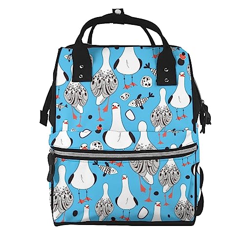 Sac à dos étanche et compartimenté au motif marin coloré