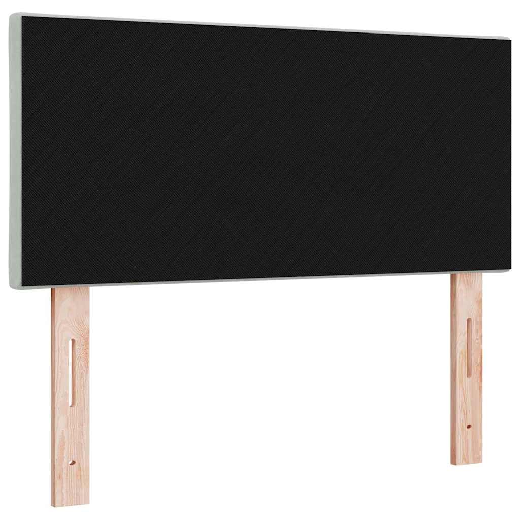 Cabecero LED gris claro 100 cm piel sintética marco de madera maciza altura ajustable diseño moderno para cama dormitorio salón