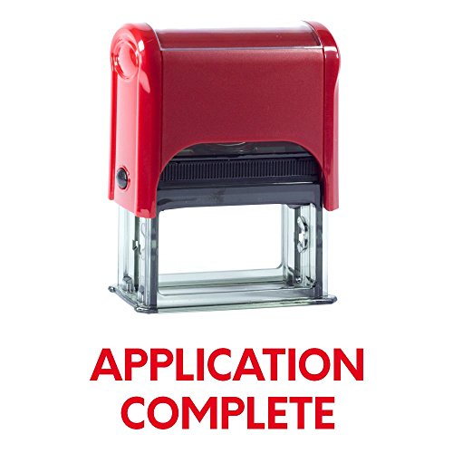 Application Complete Self Inking Rubber Stamp (Red Ink) - Medium
