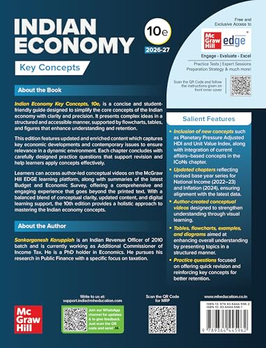Image of Indian Economy Key Concepts, 10e by IRS Sankarganesh Karuppiah for UPSC Civil Services 2026-27: Simplified Key Concepts with Flowcharts, Video Lectures & Practice Questions | Prelims & Mains Exams