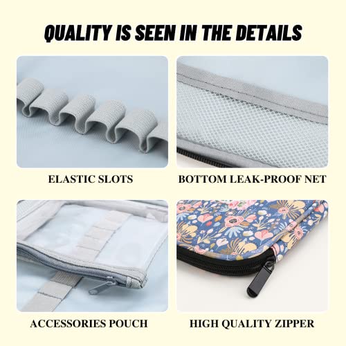 Crochet Hook Case Happy Mood Crochet Organizer Crochet Needles Storage Bag Portable Sewing Supplies Organizer Oxford Cloth Wool Crochet Organizer - Image 4