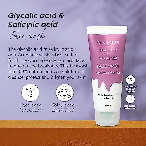 Image of Glamveda Glycolic & Salicylic Acid And Potato Anti Pigmentation Face Wash (200ml) | For Reduces Dark Spots & Blemishes Tanning | For Men & Women | All Skin Types