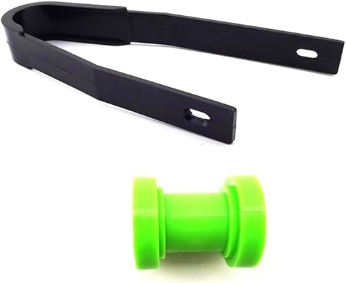 Miniatura 6 de TC-Motor Tensor de polea de rodillo de cadena verde de 0.394 pulgadas + guía de guardia de basculante trasero deslizante de cadena negra para CRF50